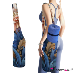 Canvas Yoga Mat Storage Bag That Can Be Customized Pattern,Exercise Yoga Mat Carrier Multi-Functional Storage Bag.