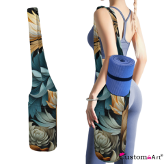 Canvas Yoga Mat Storage Bag That Can Be Customized Pattern,Exercise Yoga Mat Carrier Multi-Functional Storage Bag.