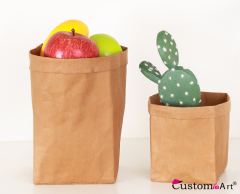 Washable Kraft Paper Storage Bag Gift Bag Suitable For Weddings, Birthdays, Festivals, Housewarming