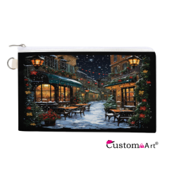 Customizable colorful pattern fashionable zipper canvas wallet, washable multi-functional wallet stationery bag