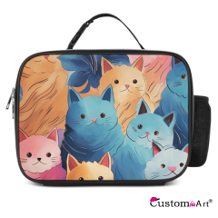 Thickened Polyester Insulated Lunch Bag, Simple And Large Capacity For Carrying Bento Bags When Going Out