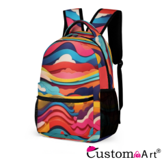 Fashionable National Trend Contrast Color School Bag,High Quality Children's School Bag Backpack