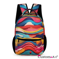 Fashionable National Trend Contrast Color School Bag,High Quality Children's School Bag Backpack