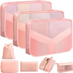 Wholesale waterproof 8-piece cube travel bag set for carry-on travel essentials