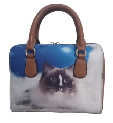 Supplier High Quality PU Leather Square Cylinder Shape Cute Pet Handbag for Women