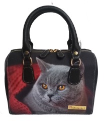 Supplier High Quality PU Leather Square Cylinder Shape Cute Pet Handbag for Women