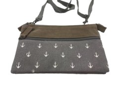 Supplier high quality exquisite retro grey coin purse card bag mobile phone storage bag for travel