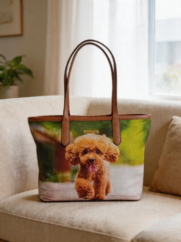 Damen-Einkaufstasche mit digitalem Druck des Persönlichkeits-Haustierfotos