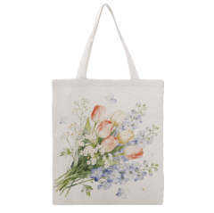 Spring&Summer floral print tote Bag | Natural and Eco-friendly, Comfortable and Durable | Customizable