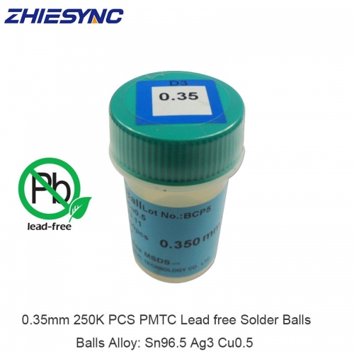 Lead-free 250K PCS PMTC 0.35mm Solder BGA Balls Solderball For BGA Reballing