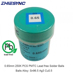 Lead-free 250K PCS PMTC 0.65mm Solder BGA Balls Solderball For BGA Reballing