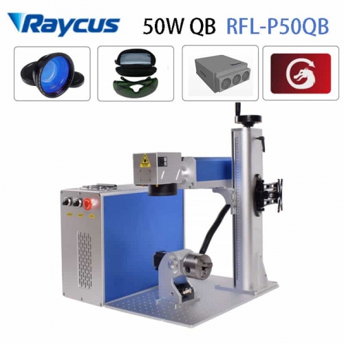 Raycus QB 50W Fiber Laser Engraver Fiber Laser Marking Machine For Metal