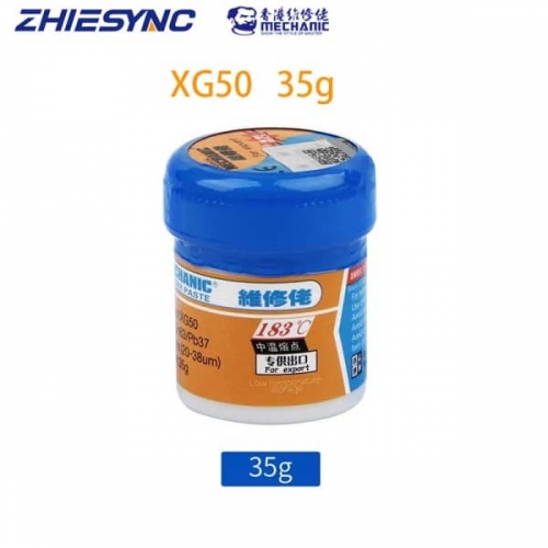 MECHANIC XG-50 35g Tin Lead Solder Paste Low Temperature 183°C Tinning Paste Tin Solder Paste For Phone Repair, iPhone IC CPU SMD SMT BGA Soldering
