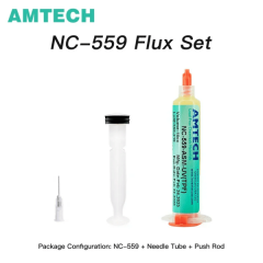 High Copy 10cc Amtech NC-559-ASM Solder Paste Syringe Solder Flux 10cc for Soldering No Cleaning Welding Grease