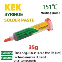 Solder Paste Sn64.7 Ag0.3 Bi35 Lead-Free 151 ℃ Melting Point 35g Tin Solder Scream With Syringe