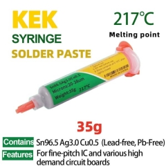 Solder Paste Sn96.5 Ag3.0 Cu0.5 Lead-Free 217 ℃ Melting Point 35g Tin Solder Scream With Syringe