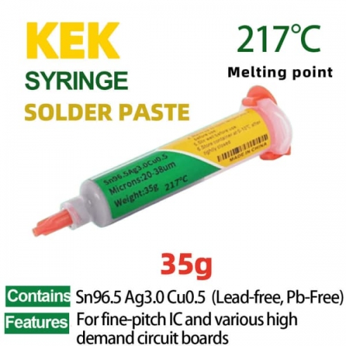 Solder Paste Sn96.5 Ag3.0 Cu0.5 Lead-Free 217 ℃ Melting Point 35g Tin Solder Scream With Syringe