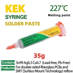 Solder Paste Sn99 Ag0.3 Cu0.7 Lead-Free 227 ℃ Melting Point 35g Tin Solder Scream With Syringe