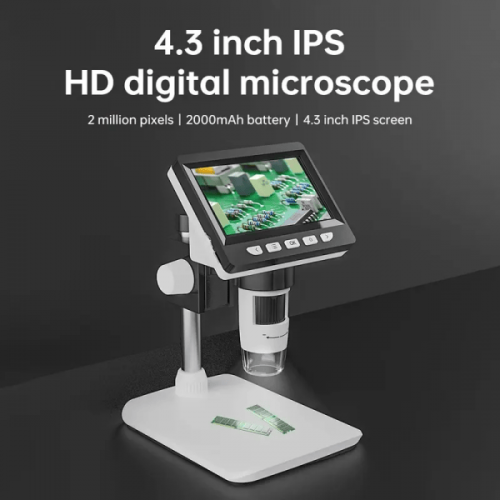 4.3 Inch Digital Microscope 1080P 1000x Coin Microscope 2MP Microscope Soldering for Electronics Repair PCB