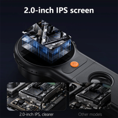 Autofocus 500X Foldable Digital Microscope with 8 leds 2MP Coin Video Microscopes Magnifying Glass 2 Inch for Electronics Repair
