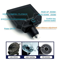600X 3.6MP Digital HD Microscope Portable 4.3
