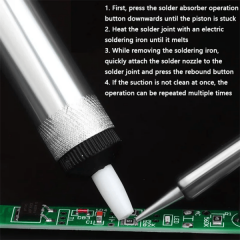 Aluminum Metal Desoldering Pen Pump Suction Tin Solder Sucker Pen Removal Vacuum Desolder Pump