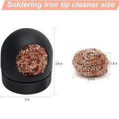 Soldering Iron Tip Cleaner Desoldering Cleaning Ball Welding Soldering Iron Mesh Filter Metal Wire Stand Steel Ball Tin Remover