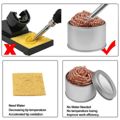 Desoldering Soldering Iron Tip Cleaner Ball Cleaning Ball Mesh Filter Cleaning Nozzle Tip Copper Wire Metal Dross Box