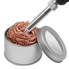 Desoldering Soldering Iron Tip Cleaner Ball Cleaning Ball Mesh Filter Cleaning Nozzle Tip Copper Wire Metal Dross Box