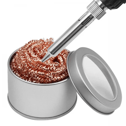 Desoldering Soldering Iron Tip Cleaner Ball Cleaning Ball Mesh Filter Cleaning Nozzle Tip Copper Wire Metal Dross Box