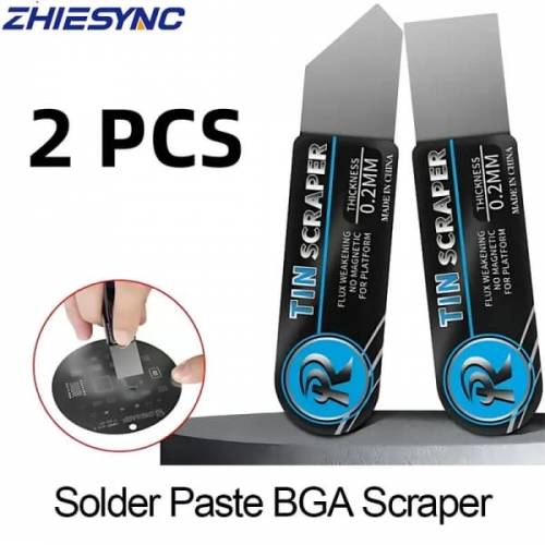 2PCS Per Set Stainless Steel Solder Paste Scraper Knife Tin Scraper BGA Scraper Planting Repair Tool Pry Spudger