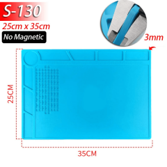 S-130 35x25cm Anti-Static ESD Silicone Soldering Mat Heat Resistant Mat 500℃  Electronics Repair Mat For Phone Laptop Watch Repair