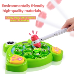 rolimate Interactive Whack A Frog Game, Durable Pounding Hammering Toy Early Developmental Learning Toy for 2, 3, 4, 5, 6, 7, 8 Year Old Boys Girls, Fine Motor Best Birthday Gift (2 Hammers Included)