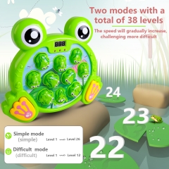 rolimate Interactive Whack A Frog Game, Durable Pounding Hammering Toy Early Developmental Learning Toy for 2, 3, 4, 5, 6, 7, 8 Year Old Boys Girls, Fine Motor Best Birthday Gift (2 Hammers Included)