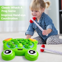 rolimate Interactive Whack A Frog Game, Durable Pounding Hammering Toy Early Developmental Learning Toy for 2, 3, 4, 5, 6, 7, 8 Year Old Boys Girls, Fine Motor Best Birthday Gift (2 Hammers Included)