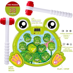 rolimate Interactive Whack A Frog Game, Durable Pounding Hammering Toy Early Developmental Learning Toy for 2, 3, 4, 5, 6, 7, 8 Year Old Boys Girls, Fine Motor Best Birthday Gift (2 Hammers Included)