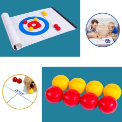 rolimate Curling Game Shuffleboard Family Games for Kids and Adults, Board Games with 8 Rolllers 6 Bowling, Birthday Gifts for 3 4 5+ Kids Travel Game Compact Storage