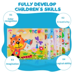 Rolimate Animal Stickers for Kids Assortment Set, Mosaic Sticker EVA DIY Handmade Art Kits for Kids - Preschool Learning Toys for Boys Girls Age 3 4 5+ Years Old (20 PCS)