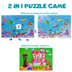 Rolimate Wooden Jigsaw Puzzles for Kids, Animal Puzzles Learning Educational Montessori Toys with Metal Puzzle Box, Best Birthday Gift 3 4 5 Year Old Boys Girls Family Game [200 Pieces]