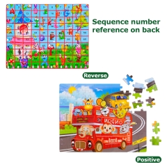 Rolimate Wooden Jigsaw Puzzles for Kids, Vehicle Puzzles Learning Educational Montessori Toys with Metal Puzzle Box, Best Gift 3 4 5 6 Year Old Boys and Girls Travel Toys [100 Pieces]
