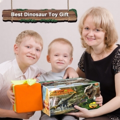 Dinosaur Toys - 14 Realistic Dinosaur Figures, Educational Dinosaur Playset with Activity Play Mat & Trees for Creating a Jurassic Dinosaur World, for Boy & Girl Aged 3 4 5 6 7+ Years