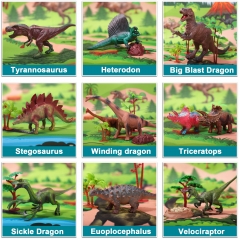 Dinosaur Toys - 14 Realistic Dinosaur Figures, Educational Dinosaur Playset with Activity Play Mat & Trees for Creating a Jurassic Dinosaur World, for Boy & Girl Aged 3 4 5 6 7+ Years