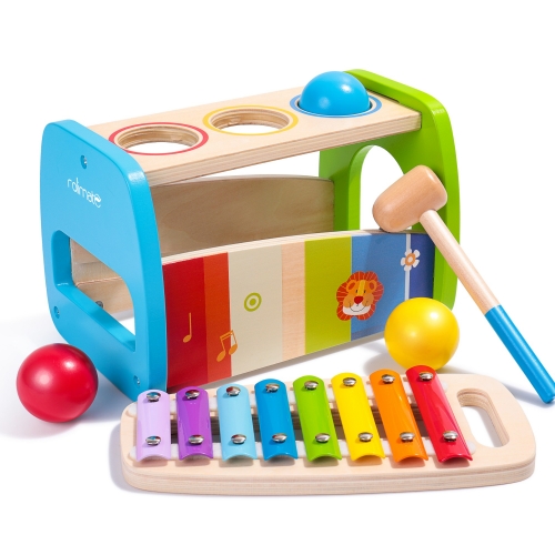 rolimate Hammering Pounding Toys, Colorful Xylophone Toys, Montessori Toy Toddler Toy Early Educational Learning Toys, Best Birthday Gifts for 1 2 3+ Years Old Boys Girls Fine Motor Skills