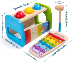 rolimate Hammering Pounding Toys, Colorful Xylophone Toys, Montessori Toy Toddler Toy Early Educational Learning Toys, Best Birthday Gifts for 1 2 3+ Years Old Boys Girls Fine Motor Skills