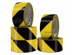 Warning tape yellow - black - 3M 766