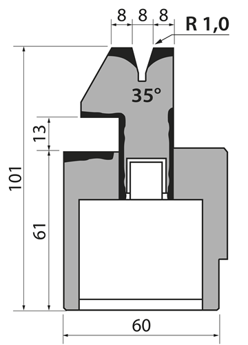 S101PN.35.08 Pneumatic Hemming Dies