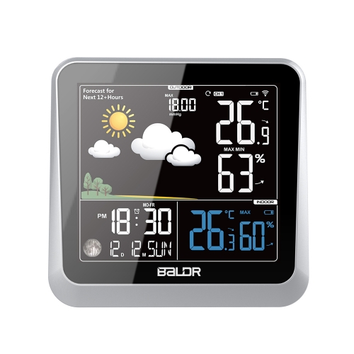 COLOR NEGATIVE DISPLAY WEATHER STATION WITH MOON PHASE