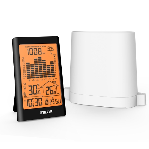 Baldr Color Digital Wireless Indoor/Outdoor Weather Station with Thermometer & H