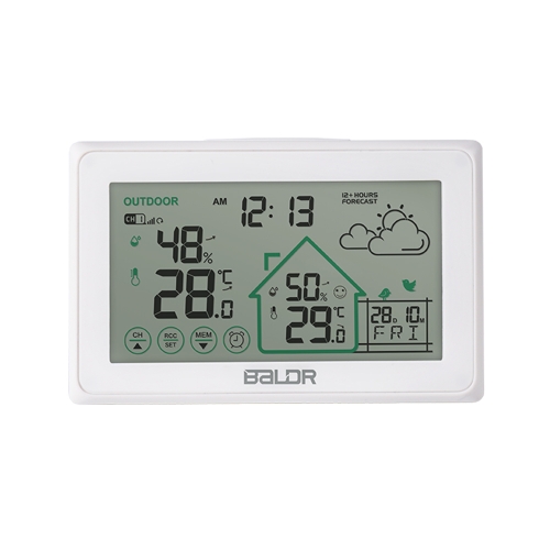 BALDR B0340WST2H2R-V7 Touch Screen Wireless Weather Station with Remote  Sensor User Manual