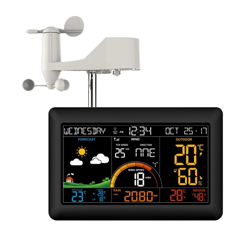 Tuya Wi-Fi Weather Station with Wind and Rain Gauges